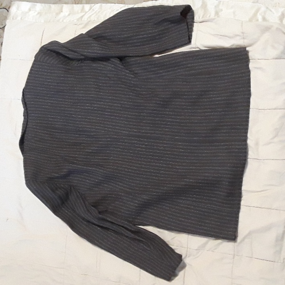 Vintage Lane Bryant Brown Pinstripe Blazer 16 - Picture 7 of 8